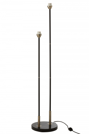 Lampadare - Baza lampadar Bollie, Metal, Negru, 30x30x140 cm