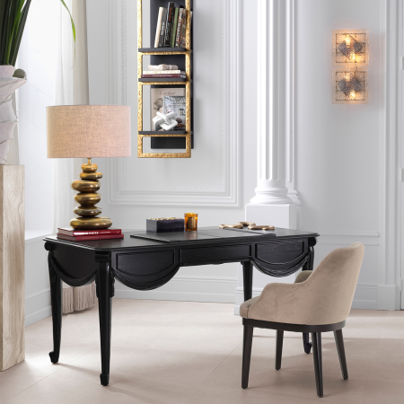 Birouri - Birou Zafiro clasic negru |W. 160 | D. 88 | H. 77 cm