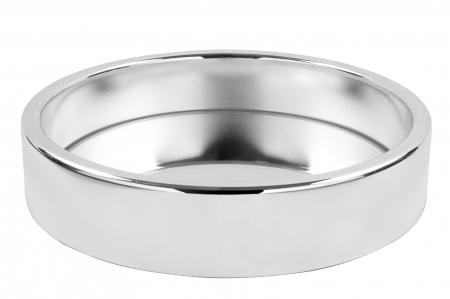 Boluri si castroane - Bol decorativ Empire, Fier nichelat, Argintiu, 28.5x28.5x26 cm