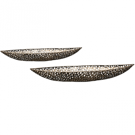 Vaze si boluri - Bol decorativ Purley, metal, auriu, 80x10x21 cm