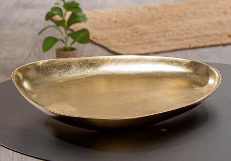 Bucatarie - Bol, organic, „Oro”, aluminiu, auriu, PU 2, L. 35 cm, latime 24,5 cm, inaltime 3,5 cm