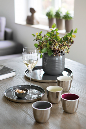 DINING - Bol SILA, aluminiu/nichel/email, 6.5x8 cm