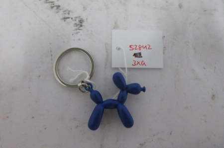 Accesorii - Breloc Balloon dog metal, albastru, 4.7x8.5x1.2 cm