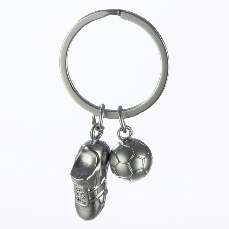 Accesorii - Breloc, Minge, pantof, Soccerl, Metal, argintiu, PU 12, L. 3,5 cm, H. 7 cm