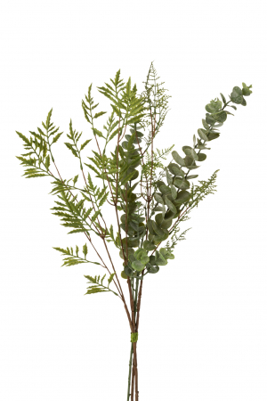 Plante artificiale si uscate - Buchet mix, Plastic, Verde, 10x10x60 cm