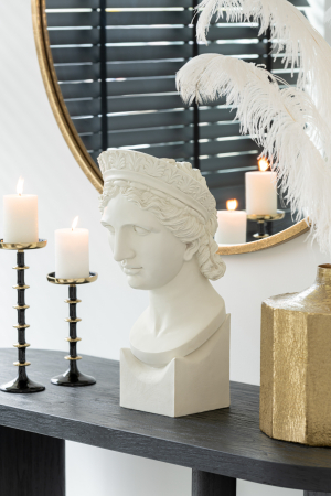 De colectie - Bust Doamna din rasina alba | L 25.5X l 23.5X H 50.5 cm