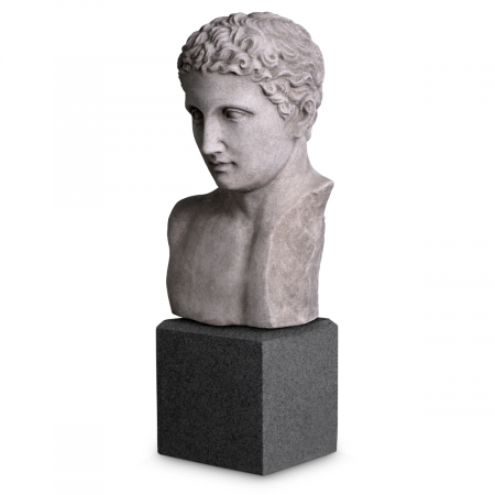 De colectie - Bust roman imperial cu aspect antic din piatra, Dims: W. 19 | D. 15 | H. 49 (CM)