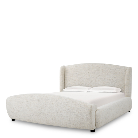 Paturi - Cadru de pat Mellory alb-galbui|L. 250 | W. 216 | H. 120.5 | min H. 40 cm