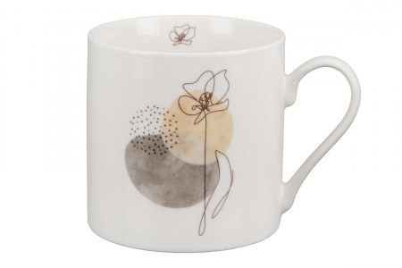 Cani si cesti - Cana de porțelan One Line Flower