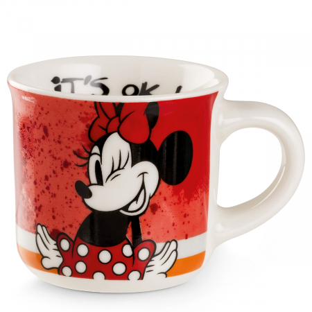 Cani si cesti - Cana espresso, Minnie I am, Porțelan, roșu, PU 12, H. 5,5 cm, D. 5,5 cm