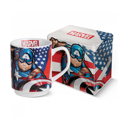 Cani si cesti - Cana, Marvel - Captain America, Porțelan, multicolor, PU 3, H. 10 cm, D. 8 cm