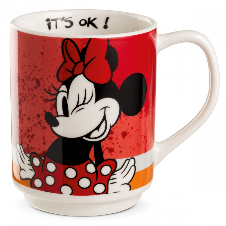 Cani si cesti - Cana, Minnie I am, Porțelan, roșu, PU 4, H. 10 cm, D. 8 cm