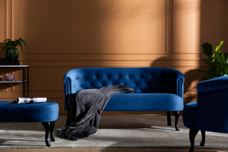 Canapele - Canapea Mada, Albastru, 140x74x68 cm