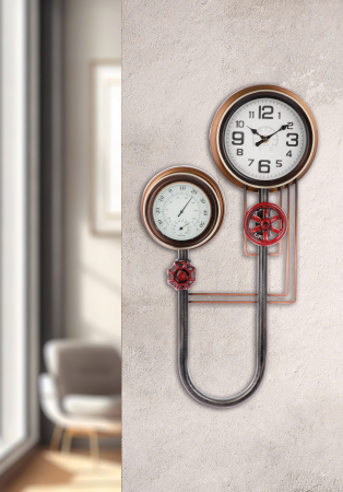 Ceasuri - Ceas de perete Adega, Sticla/ MDF/Metal/Sintetic, multicolor, 31.5x55x8.5 cm