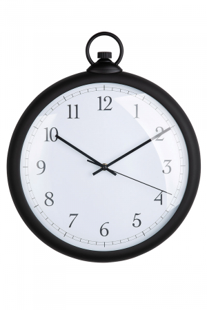 Ceasuri - Ceas de perete Pocket, Fibre sintetice, Alb/Negru, 4x36x43 cm