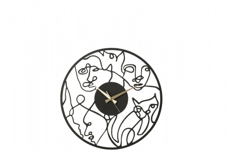 Ceasuri - Ceas, Metal , Negru, 49x49x3