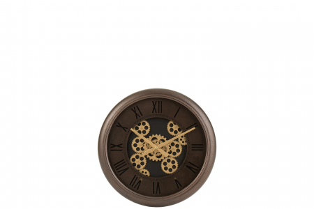 Ceasuri - Ceas Radars, Metal, Maro/Auriu, 52x52x7.5 cm