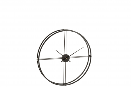 Ceasuri - Ceas, Metal , Negru, 80x80x9