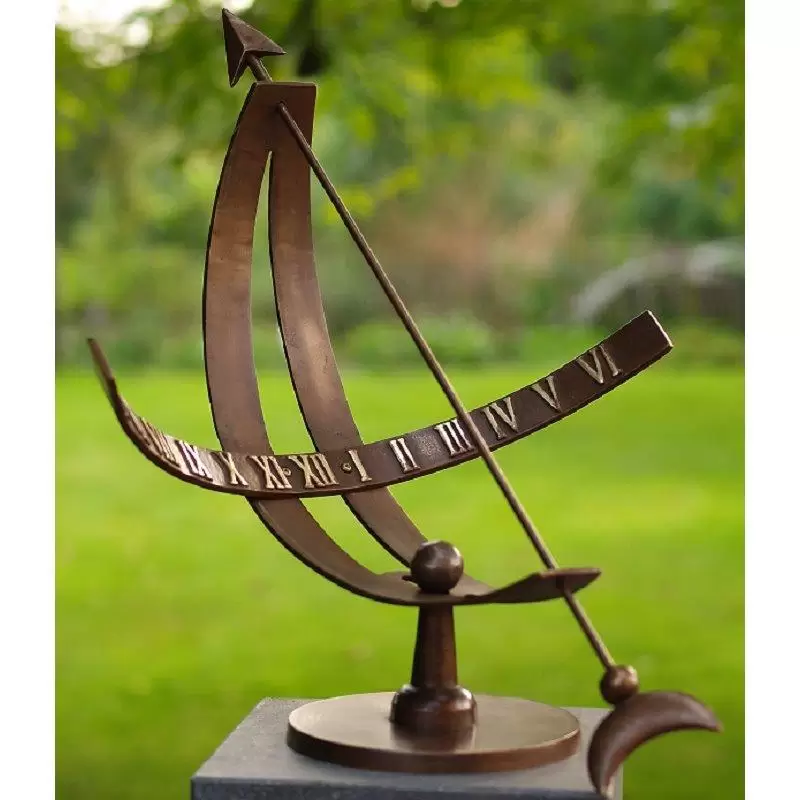 Decoratiuni terasa si gradina - Candran solar cu sageata, Bronz, 49 x 40 x 40 cm