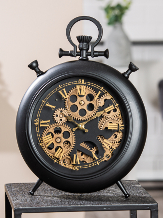 Ceasuri - Ceas Torno, metal/sintetic, negru, 29x38x6 cm