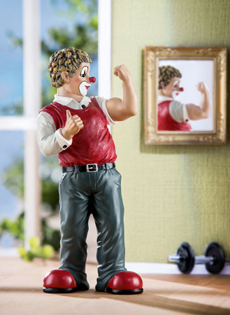 Clovni - Figurina clovn, rasina, multicolor, 5x16x7 cm