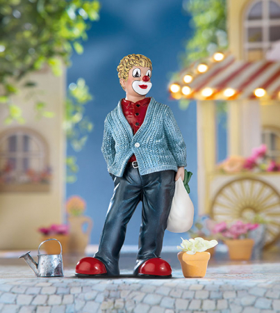 Clovni - Figurina clovn, rasina, multicolor, 6x16x8 cm