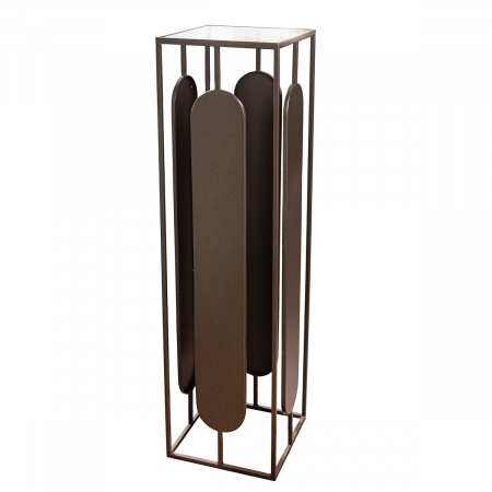 Postamente - Coloana decorativa, Zulu, Metal, antracit, PU 1, L. 27 cm, L. 27 cm, H. 100 cm