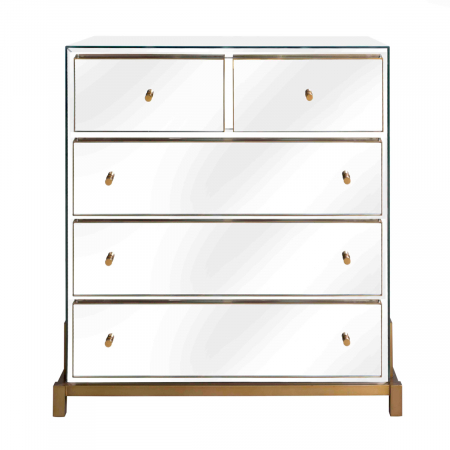 Comode - Comodă cu sertar din sticlă Clarington, Dims: W. 85.5 | D. 52 | H. 87.5  (CM)