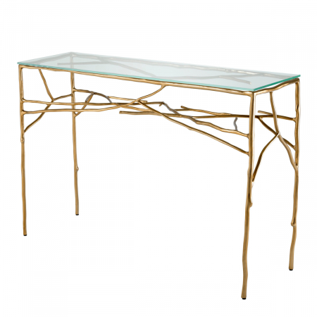 Mese consola - Consolă Antico finisaj auriu , Dims: W. 118 | D. 34.5 | H. 78.5 (CM)