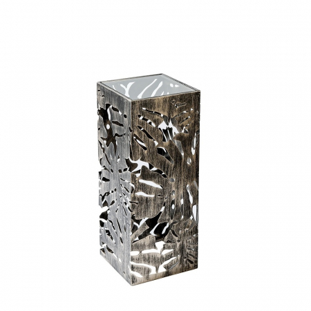 Postamente - Consola Flora metal/sticla, auriu antichizat, 27x27x70 cm