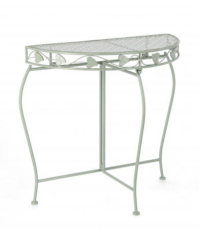 Comode - Consola Harriet, Otel, Verde deschis, 75x36x75 cm