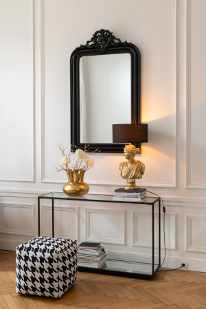 Mese consola - Consola metal/sticla neagra