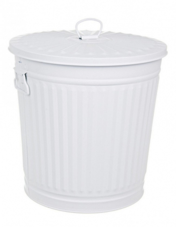 Cosuri de gunoi - COS DE GUNOI BRITANIC ALB MAT 35L, Ø36 x 37 cm