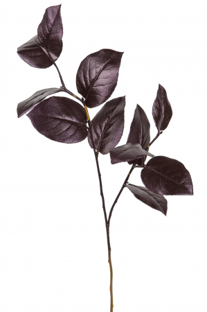 Plante artificiale si uscate - Crenguta artificiala Leaf, Fibre artificiale, Mov, 74 cm