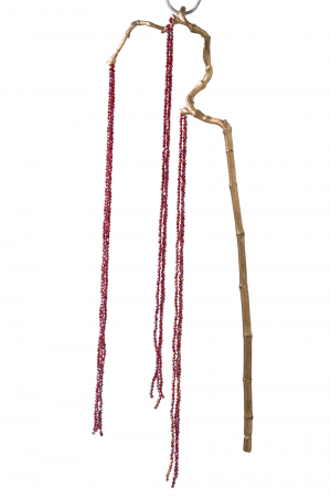 Plante artificiale si uscate - Crenguta artificiala, Plastic , Rosu, 37x5x51 cm