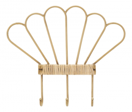 Rafturi pentru chei - Cuier PANAMA 3 HOOKS, Maro, Fier/Plastic, 32.5x37.5x5 cm