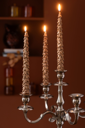 Lumanari - Cutie cu 2 lumanari de masa cu parafina, coniac - 3h