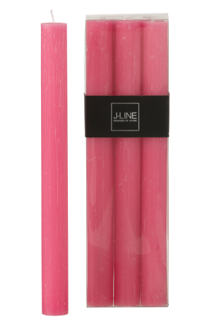 Lumanari - Cutie cu 6 lumanari de masa roz 9h | L 2.2X l 2.2X H 24 cm