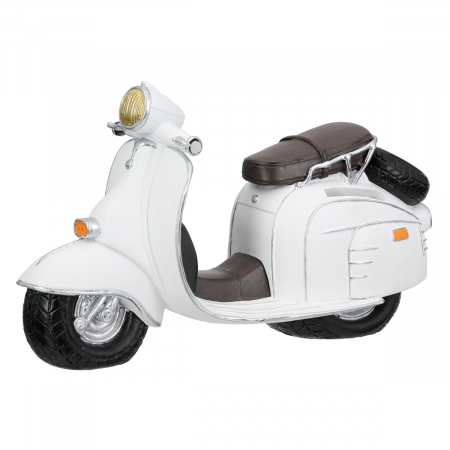 Jucarii pentru copii - Cutie de economii, Motocicletă, Jetina, Polyresin, alb, PU 3, L. 9 cm, L. 25 cm, H. 14 cm
