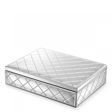 Cutii depozitare - Cutie depozitare Cordo finisaj argintiu, Dims: L. 15 | W. 20 | H. 5 (CM)