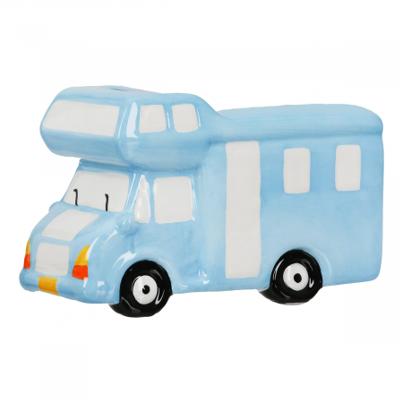 Jucarii pentru copii - Cutie Economii, Motorhome, Ceramica, albastru, PU 6, L. 7 cm, L. 14,5 cm, H. 9 cm