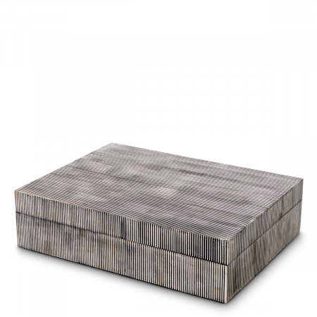 Cutii depozitare - Cutie Lucille L negru alb, Dims: L. 31.5 | W. 41 | H. 11  (CM)