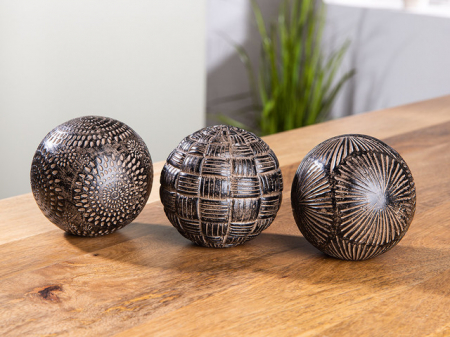 Accesorii - Deco ball rasina CarveSet 3