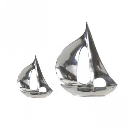 Accesorii - Decoratiune Boat, aluminiu, argintiu, 35 cm