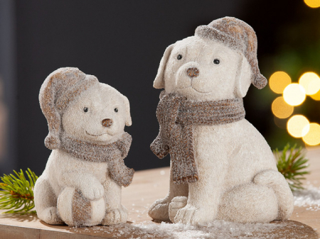 Animale - Decoratiune catel, JOY, polirasina, 10.5X11.5X17 cm