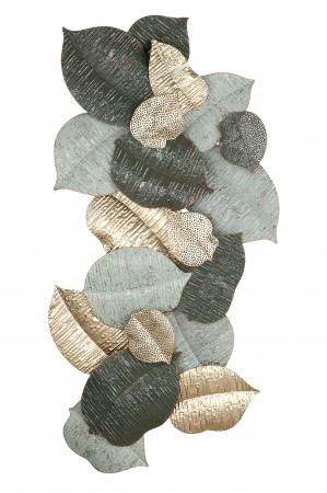 Decoratiuni de perete - Decoratiune de perete Blätterregen, Metal, Multicolor, 7x113x60 cm