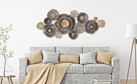 Decoratiuni de perete - Decoratiune de perete Browny - A -, Fier, Multicolor, 73.5x167,6x7.6 cm