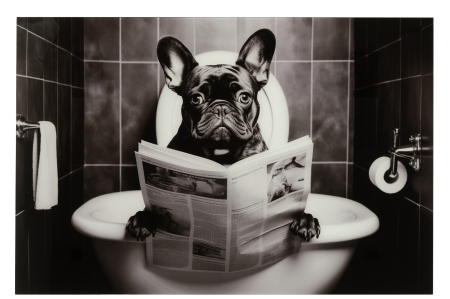 Decoratiuni de perete - Decoratiune de perete, Buldog , sticla