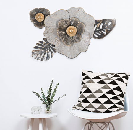 Decoratiuni de perete - Decoratiune de perete Edy - B -, Fier, Multicolor, 47.6x74,9x7 cm