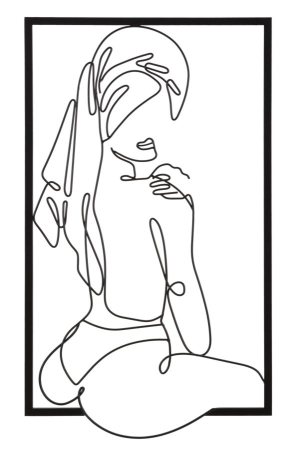 Decoratiuni de perete - Decoratiune de perete femeie cm 40x1,3x70